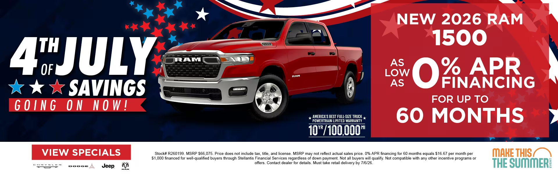 New 2026 RAM 1500 - As Low As 0% APR Financing for Up To 60 Months